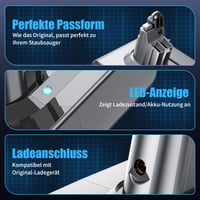 Acumulator de schimb Drrivotk 21.6V pentru aspirator Dyson V6 - Baterie de schimb V6 îmbunătățită 5