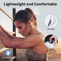 Drsaec J55 Bluetooth Fülhallgató - Vezeték Nélküli 5.3, 4 Mikrofon, ENC Zajszűrés, 48 Órás Üzemidő, LED Kijelzős Tok, IP7 Vízálló, Kék 7