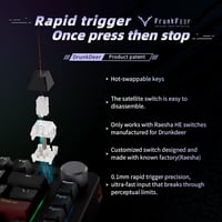 DrunkDeer A75 Pro Mechanikus Gamer Billentyűzet RGB 75% TKL Gyors Trigger 3