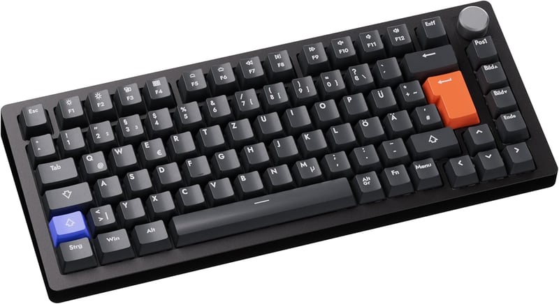 DrunkDeer A75 Mechanikus Gaming Billentyűzet Mágneses Kapcsolóval RGB 75% TKL ISO DE Fekete