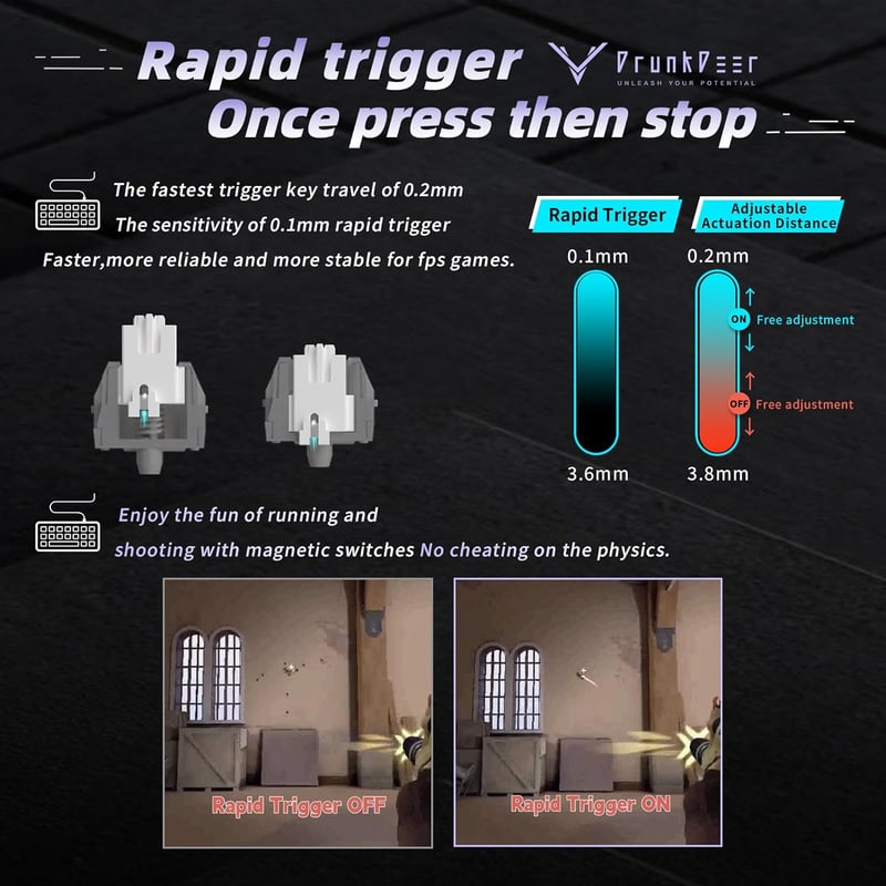 DrunkDeer A75 Pro Mechanikus Gaming Billentyűzet 75% Rapid Trigger Csendes Mágneses Kapcsoló RGB Világítás PBT Keycap