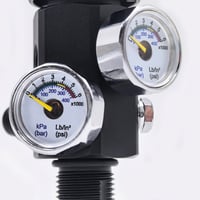 Adaptér plniacej stanice ventilu DRYHTEN DIN 4500 psi / 300 bar s 50 cm hadicou, dvojitým manometrom, pre potápačské fľaše, paintball, PCP, airsoft, HPA fľaše M18x1.5 6