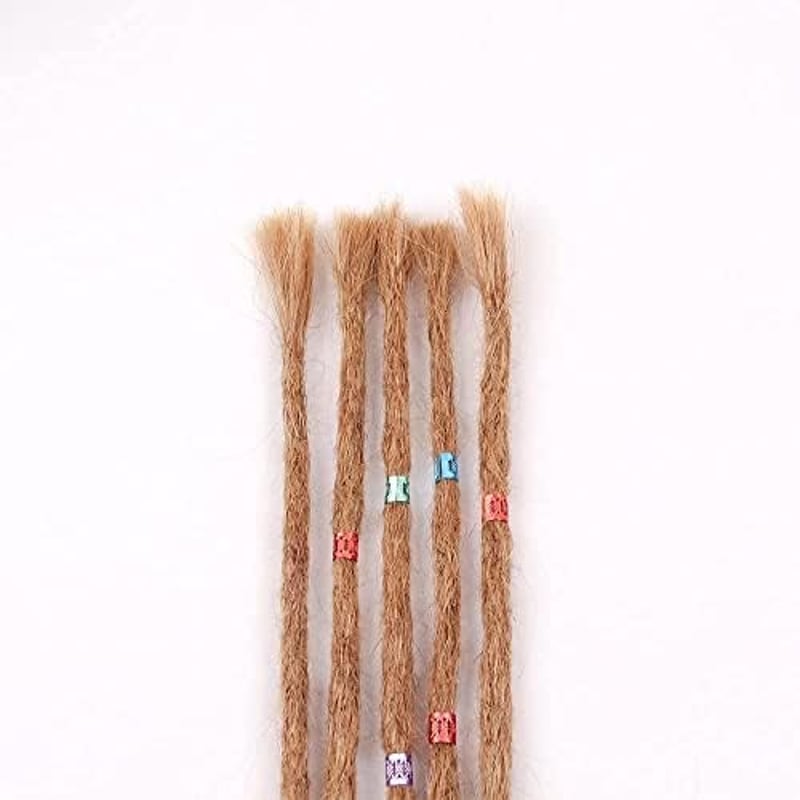 Dsoar 100% valódi hajból készült dreadlock extension 50cm világosbarna