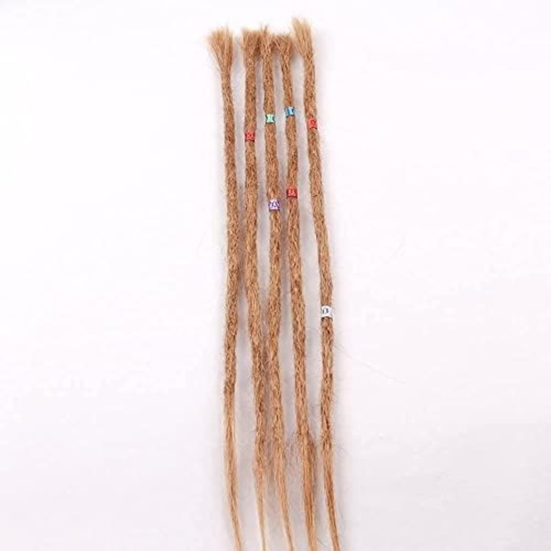 Dsoar 100% valódi hajból készült dreadlock extension 50cm világosbarna