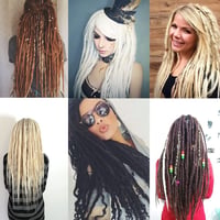 Dsoar 100% valódi hajból készült dreadlock extension 50cm világosbarna 6