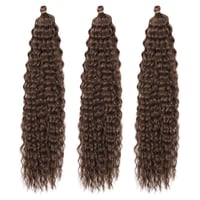 Dsoar 22 Inch Deep Twist Crochet Hajfonás 3 Csomag Ocean Wave Szintetikus Hajhosszabbítás Nőknek 5