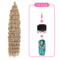 Dsoar 22 Inch Deep Twist Crochet Hajfonás 3 Csomag - Ocean Wave Göndör Szintetikus Hajhosszabbítás Nőknek 5