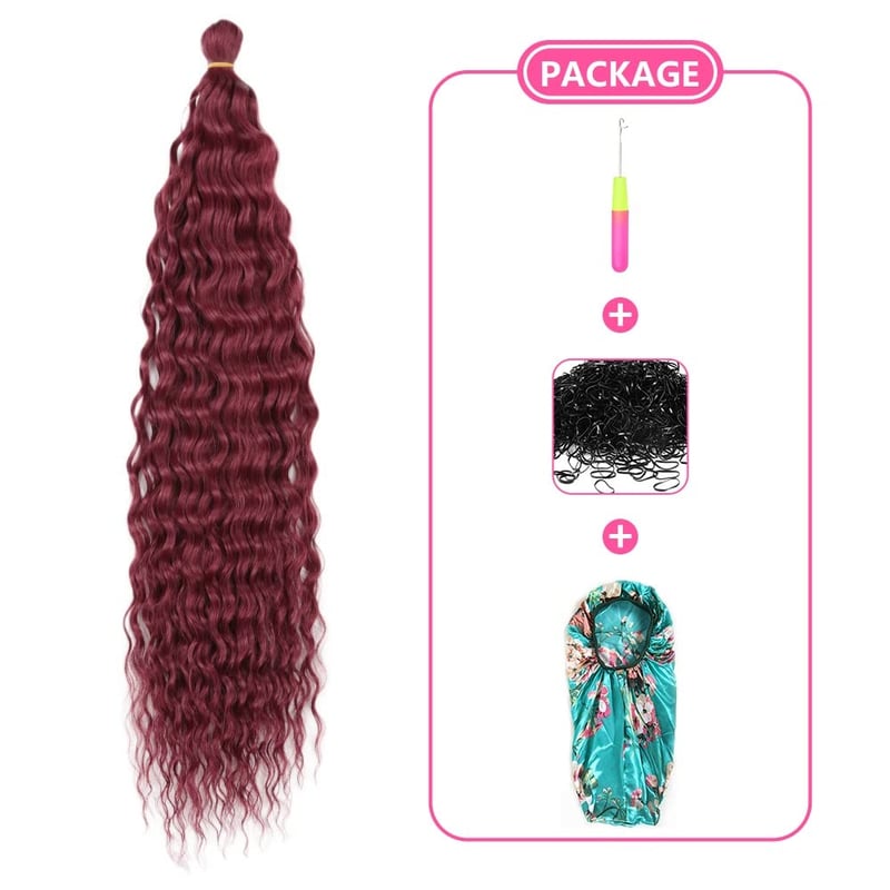 Dsoar 22 Inch Deep Twist Crochet Hajfonás 3 Csomag Ocean Wave Szintetikus Hajhosszabbítás