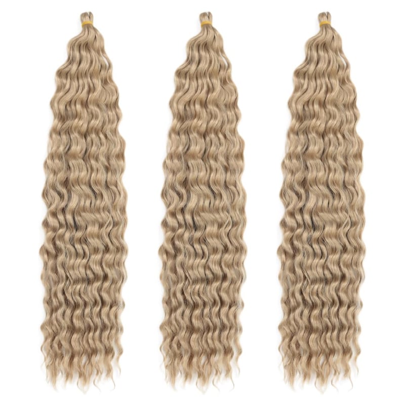 Dsoar 22 Inch Deep Twist Crochet Hajfonás 3 Csomag - Ocean Wave Göndör Szintetikus Hajhosszabbítás Nőknek