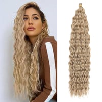 Dsoar 22 Inch Deep Twist Crochet Hajfonás 3 Csomag - Ocean Wave Göndör Szintetikus Hajhosszabbítás Nőknek 1