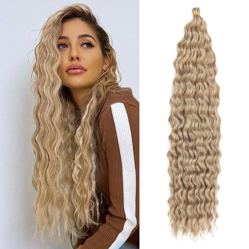 Dsoar 22 Inch Deep Twist Crochet Hajfonás 3 Csomag - Ocean Wave Göndör Szintetikus Hajhosszabbítás Nőknek
