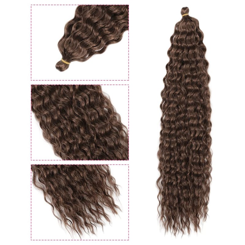 Dsoar 22 Inch Deep Twist Crochet Hajfonás 3 Csomag Ocean Wave Szintetikus Hajhosszabbítás Nőknek
