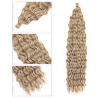Dsoar 22 Inch Deep Twist Crochet Hajfonás 3 Csomag - Ocean Wave Göndör Szintetikus Hajhosszabbítás Nőknek 4