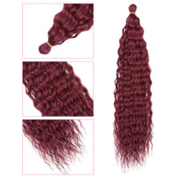 Dsoar 22 Inch Deep Twist Crochet Hajfonás 3 Csomag Ocean Wave Szintetikus Hajhosszabbítás 4