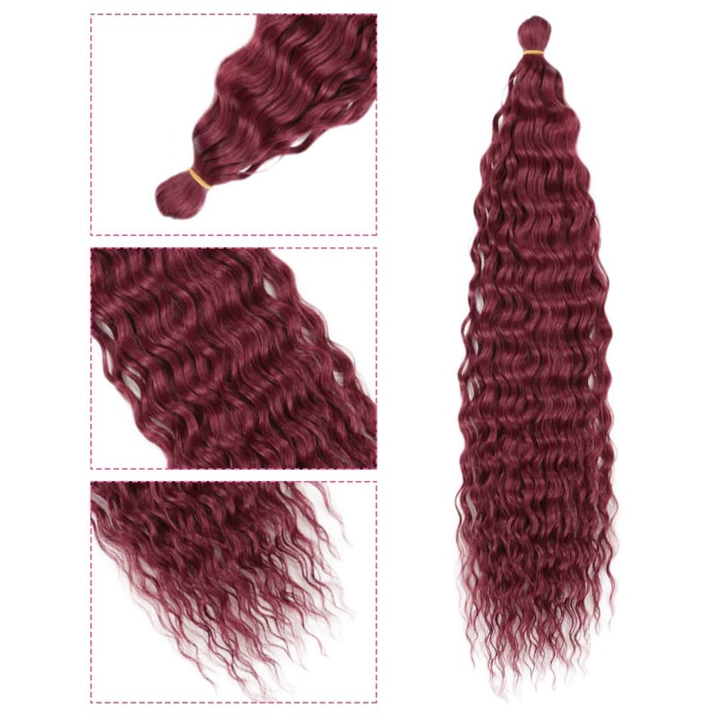 Dsoar 22 Inch Deep Twist Crochet Hajfonás 3 Csomag Ocean Wave Szintetikus Hajhosszabbítás