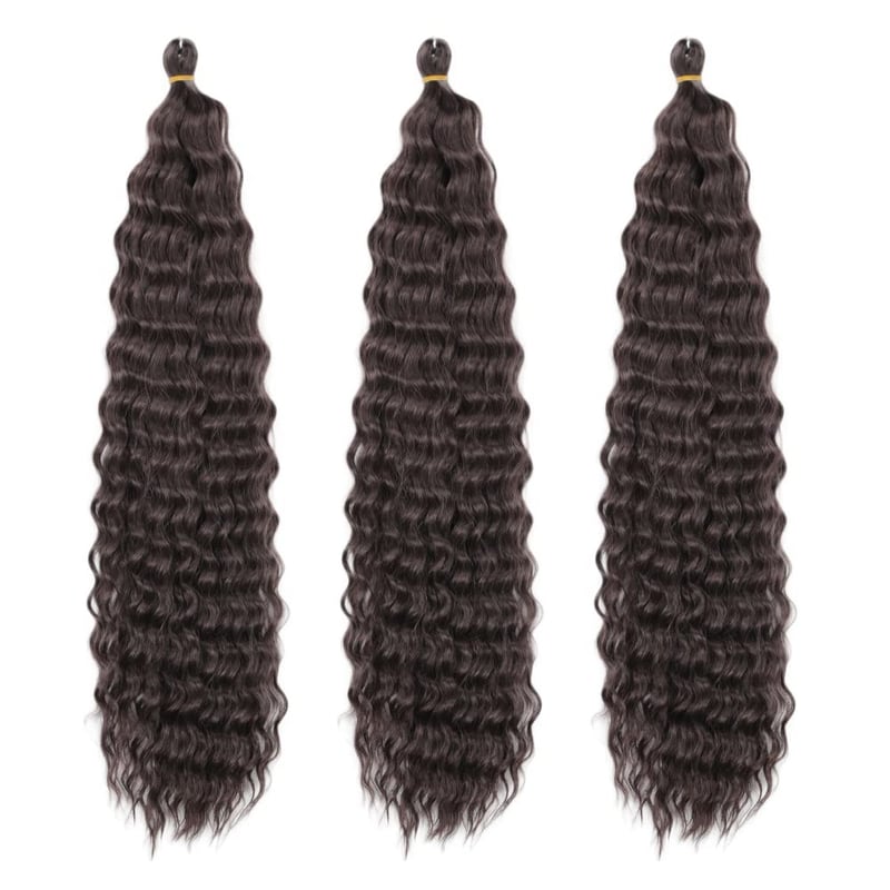 Dsoar 26" Deep Twist Crochet Haj 3 csomag - Ocean Wave Göndör Szintetikus Hajhosszabbítás