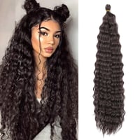 Dsoar 26" Deep Twist Crochet Haj 3 csomag - Ocean Wave Göndör Szintetikus Hajhosszabbítás 1