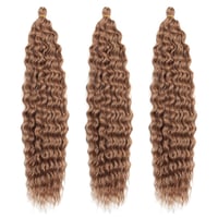 Dsoar 26" Deep Twist Crochet Haj 3 csomag - Ocean Wave Göndör Szintetikus Hajhosszabbítás 2