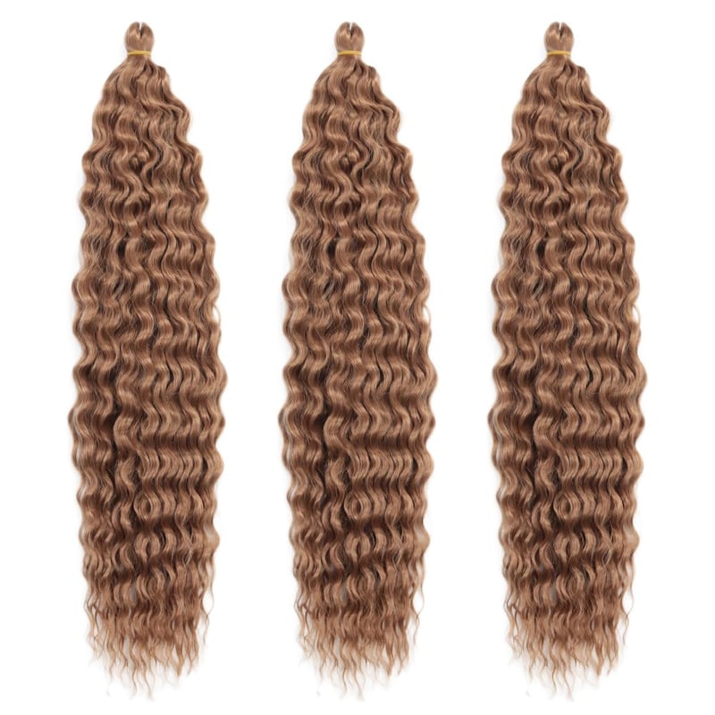 Dsoar 26" Deep Twist Crochet Haj 3 csomag - Ocean Wave Göndör Szintetikus Hajhosszabbítás