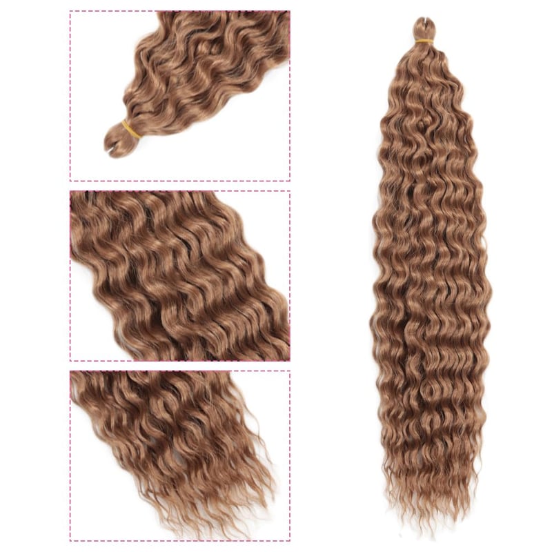 Dsoar 26" Deep Twist Crochet Haj 3 csomag - Ocean Wave Göndör Szintetikus Hajhosszabbítás