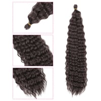Dsoar 26" Deep Twist Crochet Haj 3 csomag - Ocean Wave Göndör Szintetikus Hajhosszabbítás 2