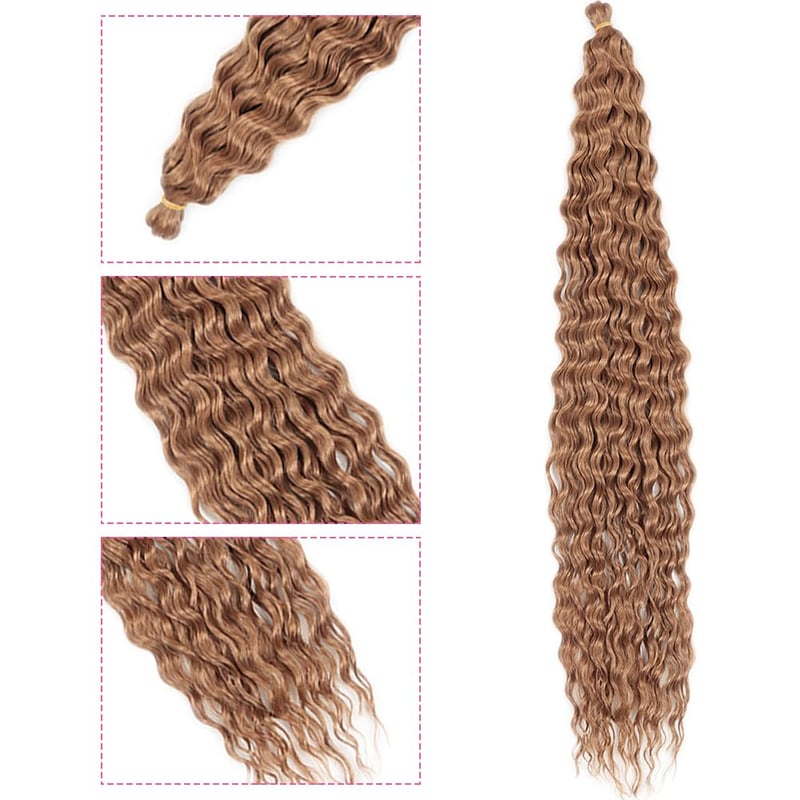 Dsoar 30 Inch Deep Twist Crochet Haj 3 csomag Ocean Wave Göndör Szintetikus Hajhosszabbítás Nőknek
