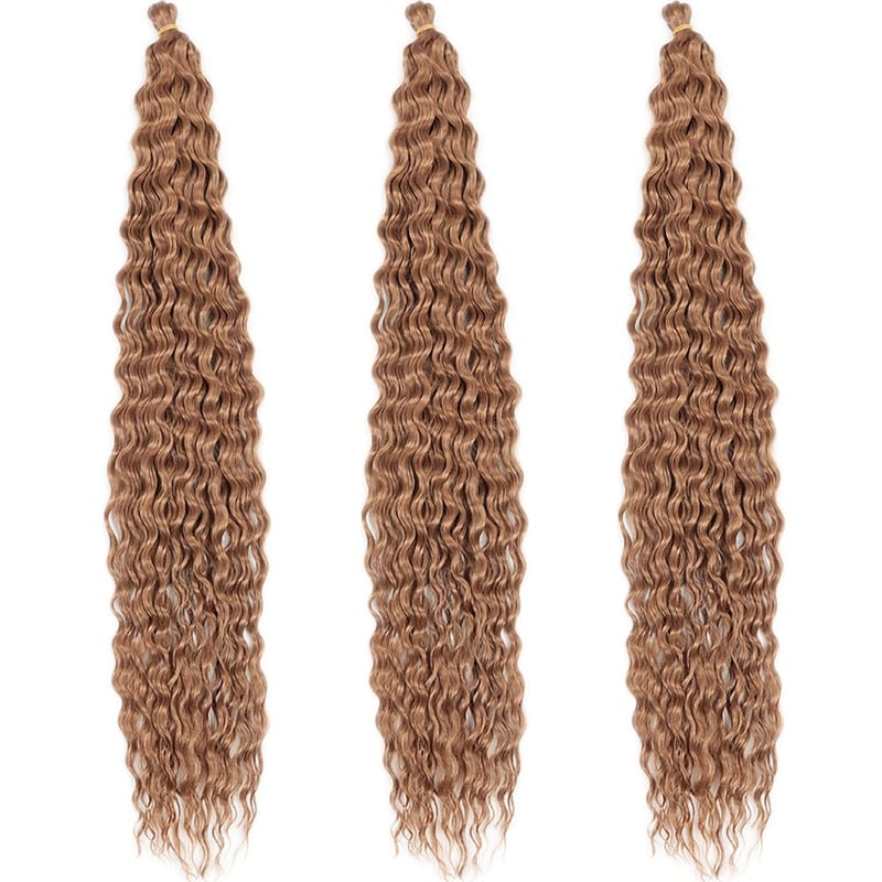 Dsoar 30 Inch Deep Twist Crochet Haj 3 csomag Ocean Wave Göndör Szintetikus Hajhosszabbítás Nőknek