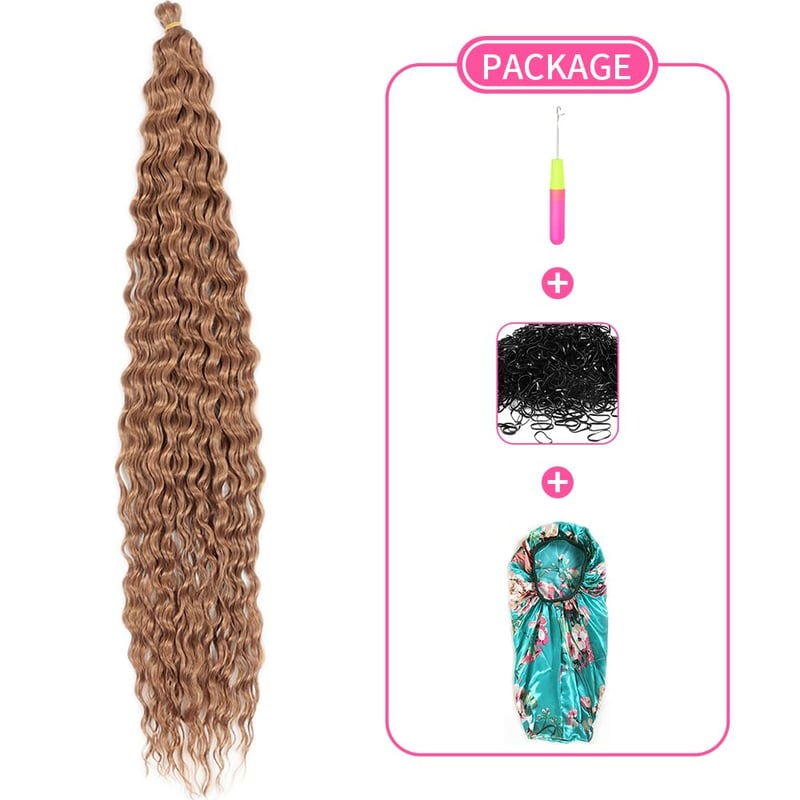 Dsoar 30 Inch Deep Twist Crochet Haj 3 csomag Ocean Wave Göndör Szintetikus Hajhosszabbítás Nőknek