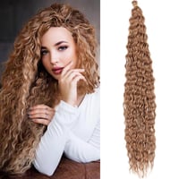 Dsoar 30 Inch Deep Twist Crochet Haj 3 csomag Ocean Wave Göndör Szintetikus Hajhosszabbítás Nőknek 1