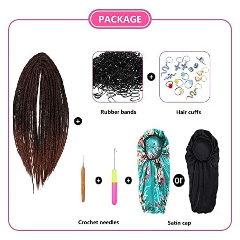 Dsoar 50cm Szintetikus Dreadlocks Crochet Fonott Haj Reggae Stílusú