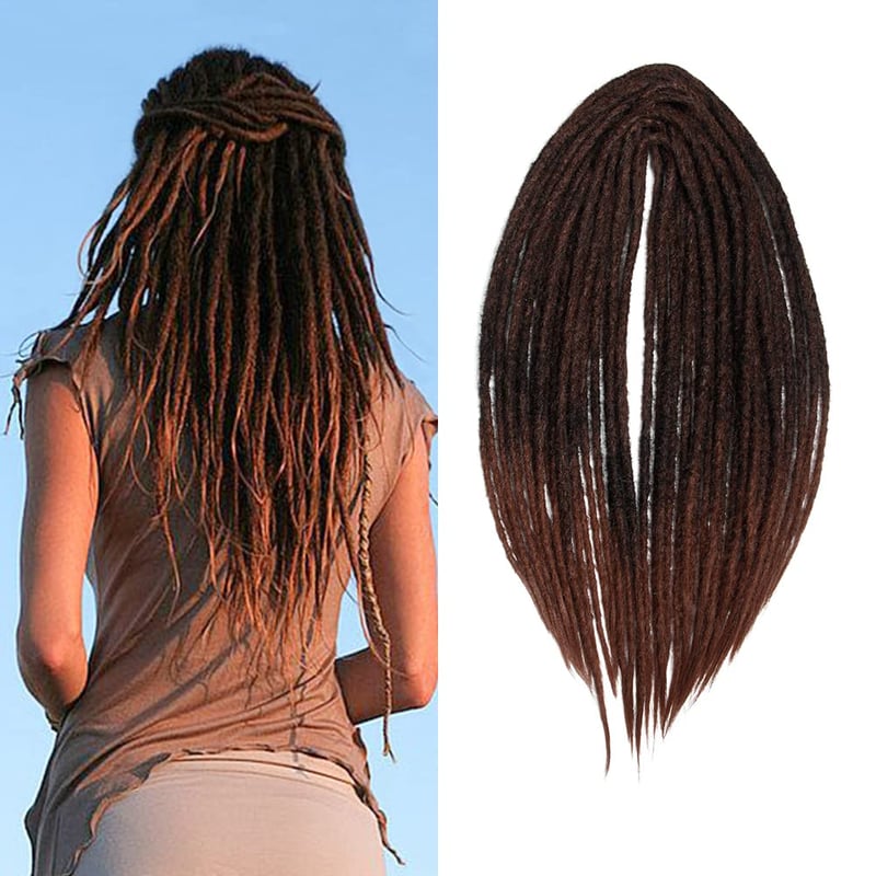 Dsoar 50cm Szintetikus Dreadlocks Crochet Fonott Haj Reggae Stílusú