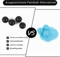 Gumové guličky Dsoar na paintball, kaliber .68, opakovane použiteľné mäkké paintballové guličky na tréning a cvičenie, 120 ks, žlté 4