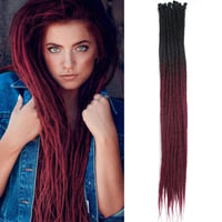 Dsoar Szintetikus Dreadlock Extensions 60cm Kézműves Haj Hosszú Fonott Fonat 1