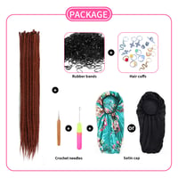 Dsoar Szintetikus Dreadlock Extensions 61cm Hosszú Horgolt Haj 20 Szál 7