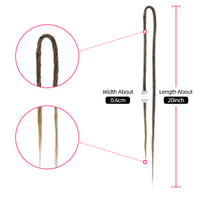 Dsoar Vékony Szintetikus Dreadlock Hajhosszabbítás 50cm 10 Szál Horgolt Fonás 6