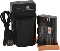 DSTE 2db Li-ion Akkumulátor + Micro USB Töltő Canon EOS R5 R6 5C XC10 XC15 LP-E6N 1
