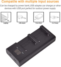 DSTE 2x NP-F970 Akkumulátor + Dupla USB Töltő LCD Kijelzővel Sony Kamerához 6