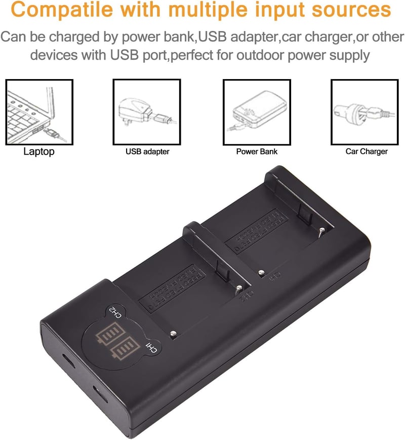 DSTE 2x NP-F970 Akkumulátor + Dupla USB Töltő LCD Kijelzővel Sony Kamerához