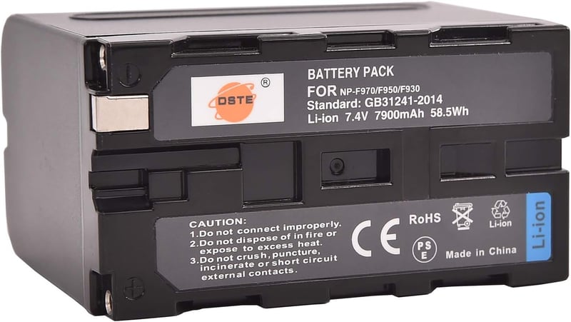 DSTE 2x NP-F970 Akkumulátor + Dupla USB Töltő LCD Kijelzővel Sony Kamerához