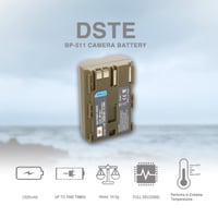 DSTE BP-511 BP-511A Batéria pre fotoaparáty Canon EOS 10D 20D 30D 40D 50D D30 D60 – 2 ks nabíjateľných náhradných batérií 4
