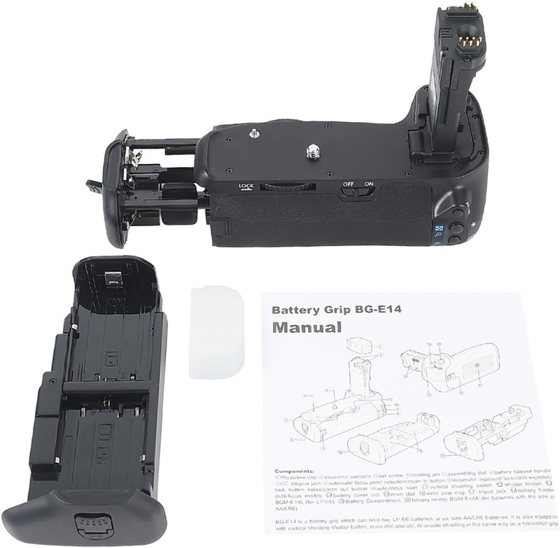 DSTE Pro BG-E14 Függőleges Akkumulátor Markolat Canon EOS 70D fényképezőgéphez