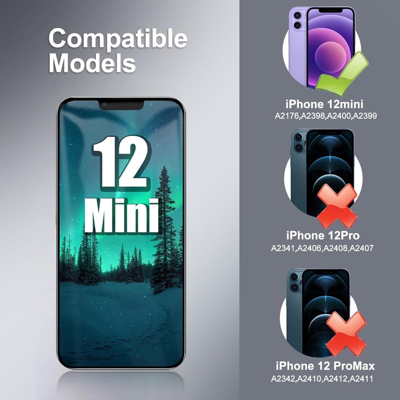 DTD iPhone 12 Mini LCD kijelző 5.4" Retina érintőképernyő szereléskészlettel