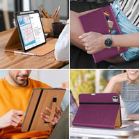 DTTO iPad Pro 13" (M5/M4) Bőr Tok Ceruzatartóval, Lila 7