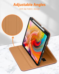 DTTO iPad Pro 13" (M5/M4) Bőr Tok Ceruzatartóval, Lila 4