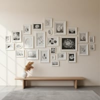 DTXDTech bijeli drveni okvir za slike 40x60 cm, zidni okvir za fotografije, dekoracija za dnevni boravak i spavaću sobu 6