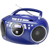 Prenosný rádiomagnetofón Dual P 70 modrý – CD prehrávač, kazetový prehrávač, FM rádio, stereo reproduktory, AUX vstup, napájanie zo siete aj na batérie 1