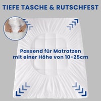 DUANDUAN Topper na matrac 140x200 cm, extra hrubá mäkká podložka na matrac, pohodlná vrchná vrstva na posteľ 5