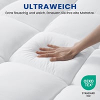 DUANDUAN Topper na matrac 140x200 cm, extra hrubá mäkká podložka na matrac, pohodlná vrchná vrstva na posteľ 2