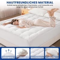 DUANDUAN Topper na matrac 140x200 cm, extra hrubá mäkká podložka na matrac, pohodlná vrchná vrstva na posteľ 4
