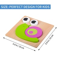 DUDUFLY Montessori drevené puzzle pre deti od 1 do 3 rokov, 44-dielna vzdelávacia drevená hračka pre chlapcov a dievčatá, darček k narodeninám pre deti od 12 do 36 mesiacov 3